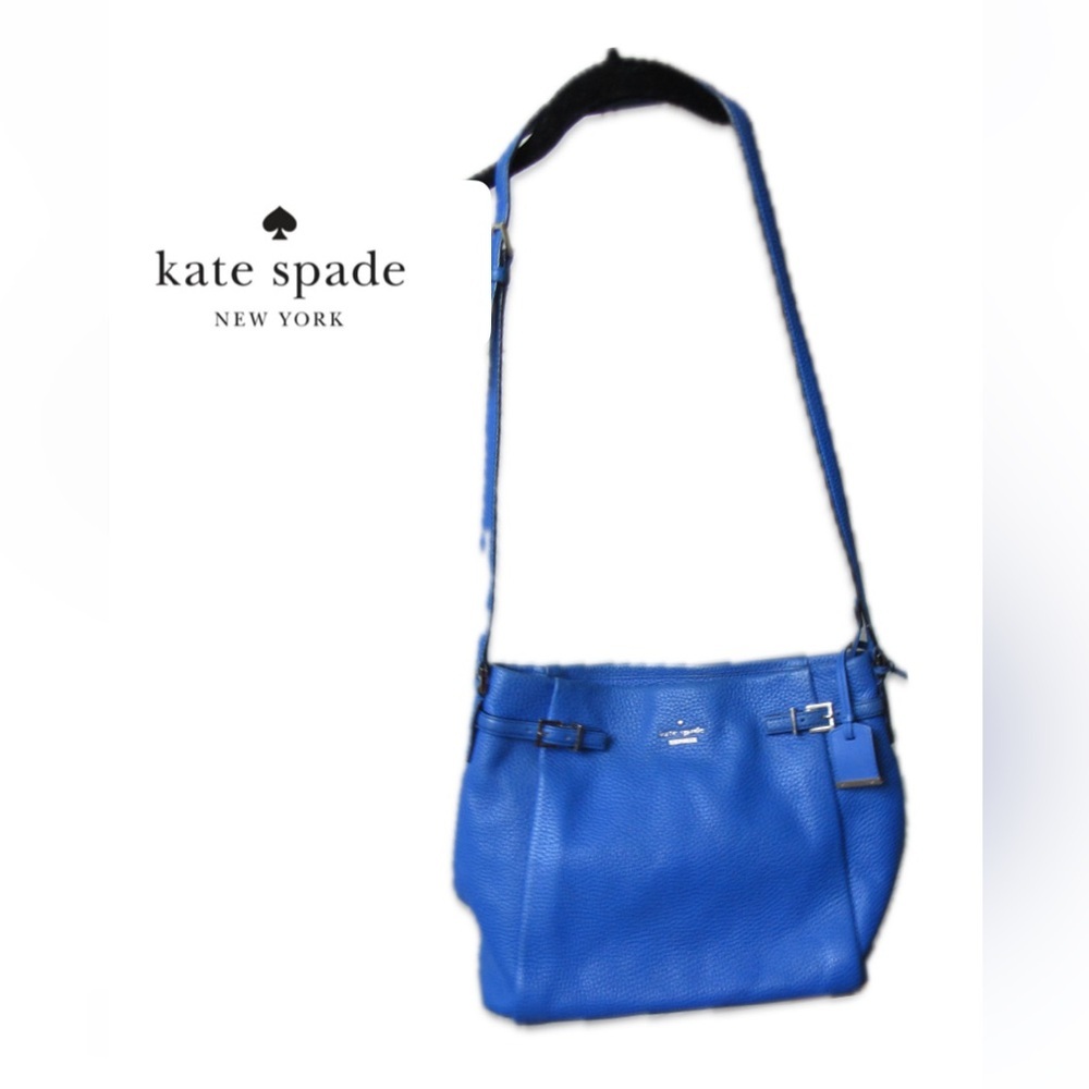 Kate Spade New York Holden Street Crossbody Bag Blue Pebbled Leather & Dust bag
